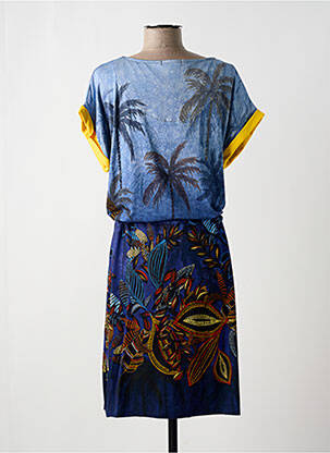 Robe mi-longue bleu PAUL BRIAL femme