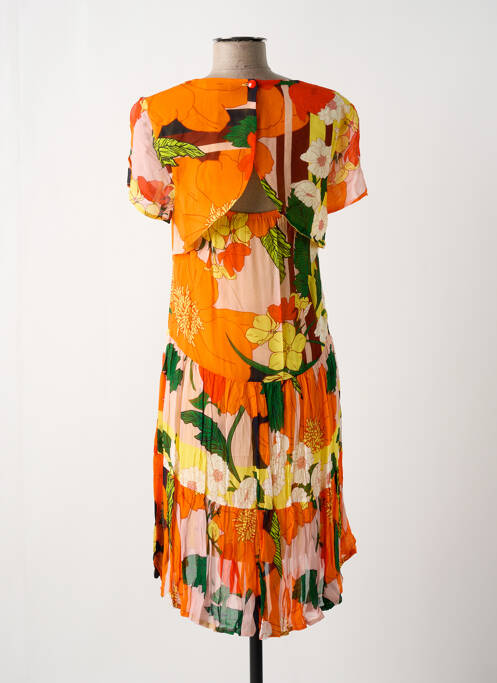 Robe mi-longue orange PAUL BRIAL pour femme