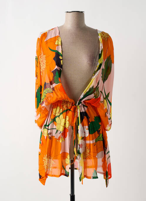Veste kimono orange PAUL BRIAL pour femme