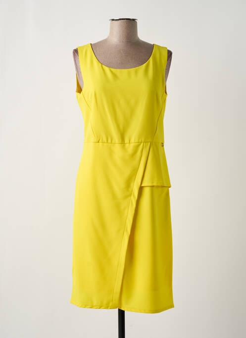 Robe mi-longue jaune PAUL BRIAL pour femme