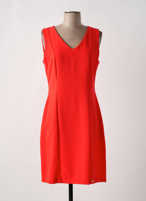 Robe mi-longue orange PAUL BRIAL pour femme