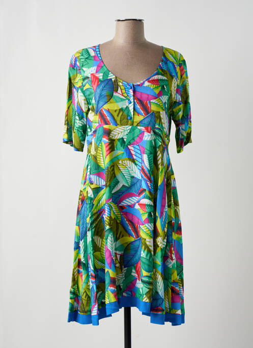 Robe mi-longue vert PAUL BRIAL pour femme