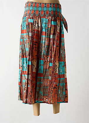 Jupe longue orange PAUL BRIAL femme