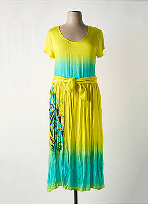 Robe longue jaune PAUL BRIAL femme
