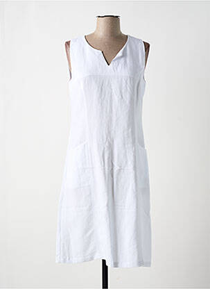 Robe mi-longue blanc PAUL BRIAL femme