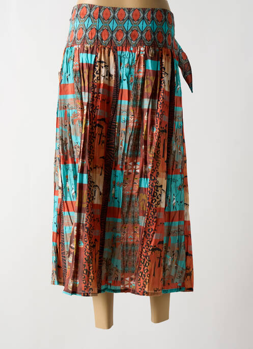 Jupe longue orange PAUL BRIAL pour femme