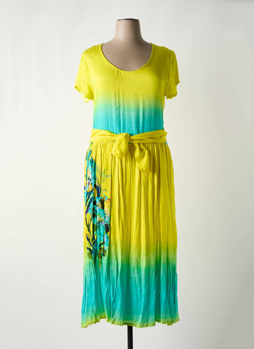 Robe longue jaune PAUL BRIAL pour femme