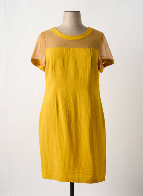 Robe mi-longue jaune PAUL BRIAL pour femme