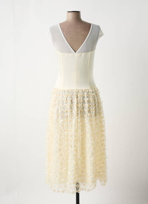 Robe mi-longue ivoire PAUL BRIAL femme