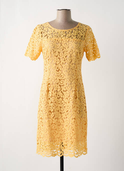 Robe mi-longue jaune PAUL BRIAL pour femme
