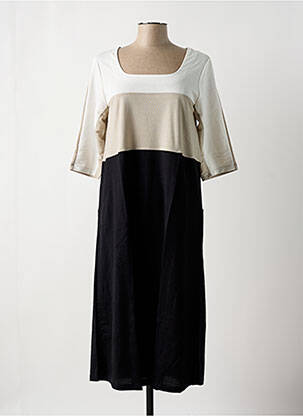 Robe mi-longue ecru G!OZE femme