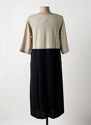 Robe mi-longue ecru G!OZE femme