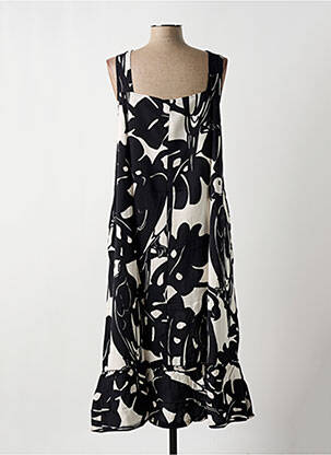 Robe mi-longue noir G!OZE femme