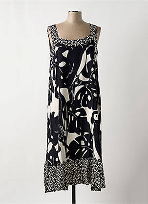 Robe mi-longue noir G!OZE femme