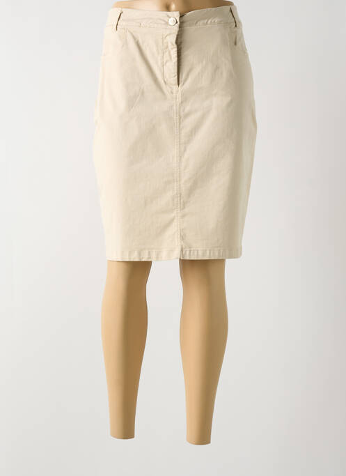 Jupe courte beige PAUL BRIAL pour femme