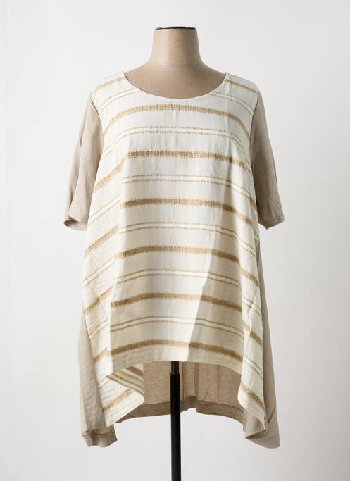 Tunique manches courtes ecru G!OZE pour femme