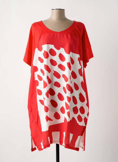 Robe mi-longue rouge G!OZE pour femme