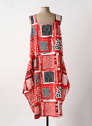 Robe mi-longue rouge G!OZE femme