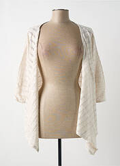 Gilet manches longues ecru G!OZE pour femme seconde vue