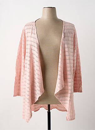 Gilet manches longues rose G!OZE femme
