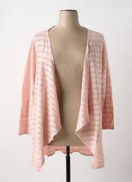 Gilet manches longues rose G!OZE femme