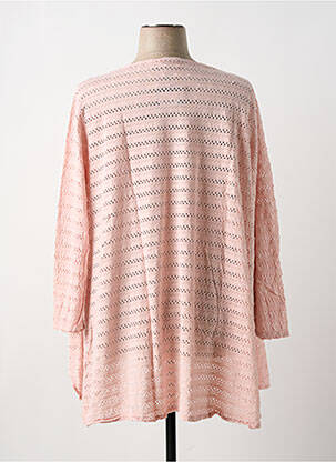 Gilet manches longues rose G!OZE femme