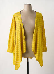Gilet manches longues jaune G!OZE femme