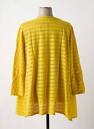 Gilet manches longues jaune G!OZE femme
