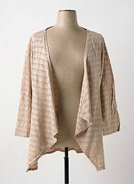 Gilet manches longues beige G!OZE femme