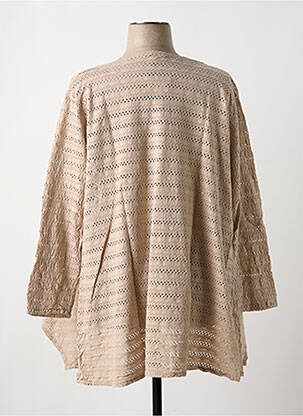 Gilet manches longues beige G!OZE femme