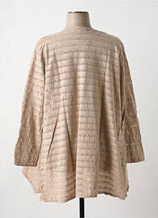 Gilet manches longues beige G!OZE pour femme seconde vue