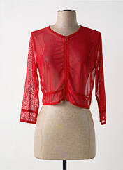 Gilet manches longues rouge MALOKA pour femme seconde vue