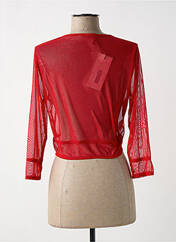 Gilet manches longues rouge MALOKA pour femme seconde vue