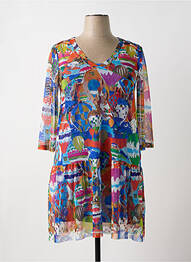 Robe mi-longue bleu MALOKA femme