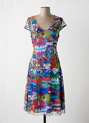 Robe mi-longue bleu MALOKA femme