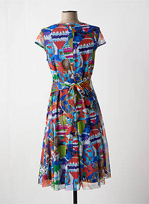 Robe mi-longue bleu MALOKA femme