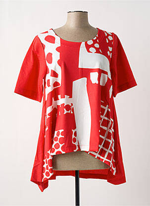 Tunique manches courtes rouge G!OZE femme