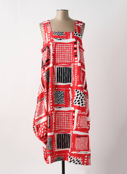 Robe mi-longue rouge G!OZE pour femme