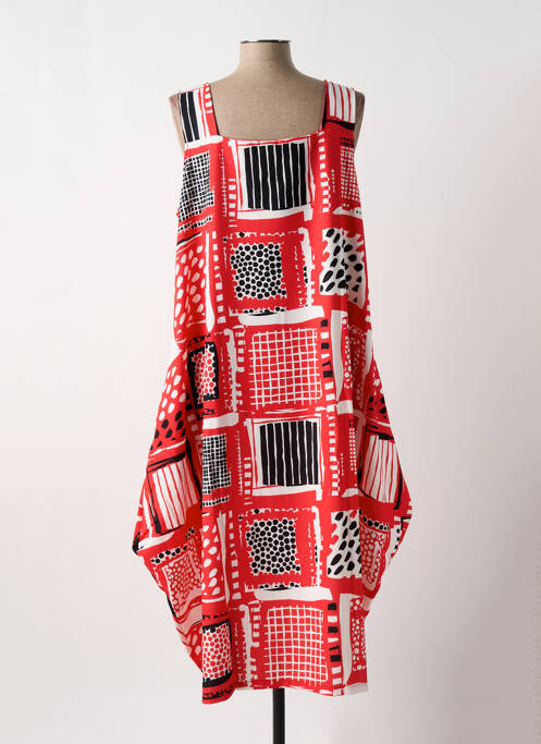 Robe mi-longue rouge G!OZE pour femme