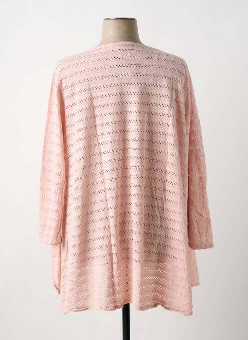 Gilet manches longues rose G!OZE pour femme