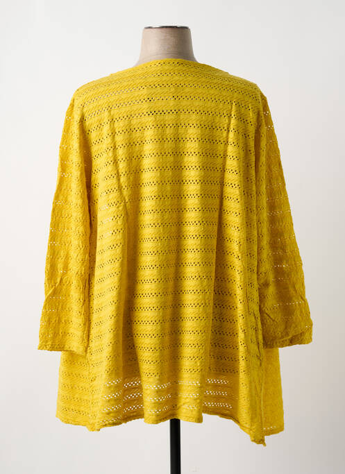 Gilet manches longues jaune G!OZE pour femme