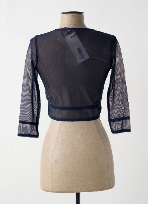 Gilet manches longues bleu MALOKA pour femme