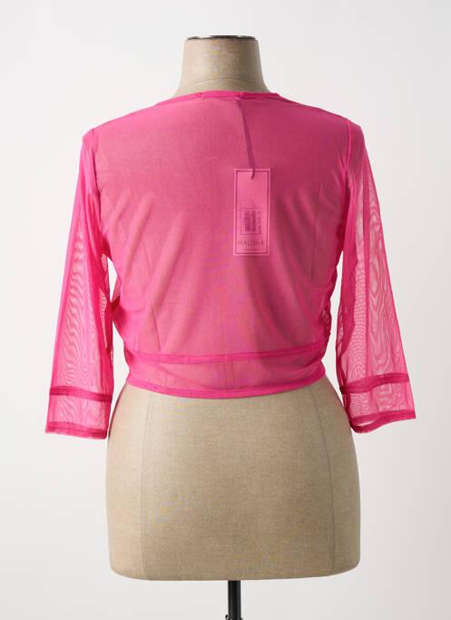 Gilet manches longues rose MALOKA pour femme