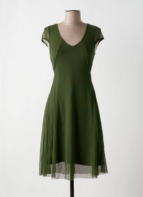 Robe mi-longue kaki MALOKA pour femme