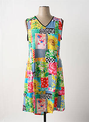 Robe mi-longue jaune MALOKA femme