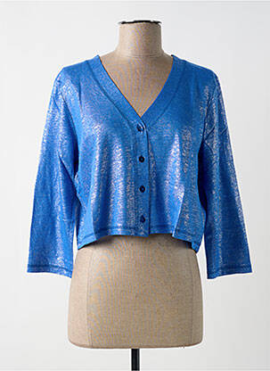Gilet manches longues bleu MALOKA femme