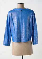Gilet manches longues bleu MALOKA pour femme seconde vue