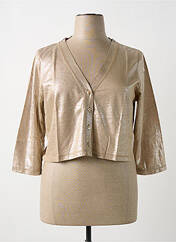 Gilet manches longues marron MALOKA pour femme seconde vue