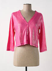 Gilet manches longues rose MALOKA pour femme seconde vue