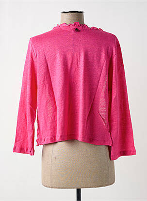 Gilet manches longues rose MALOKA femme